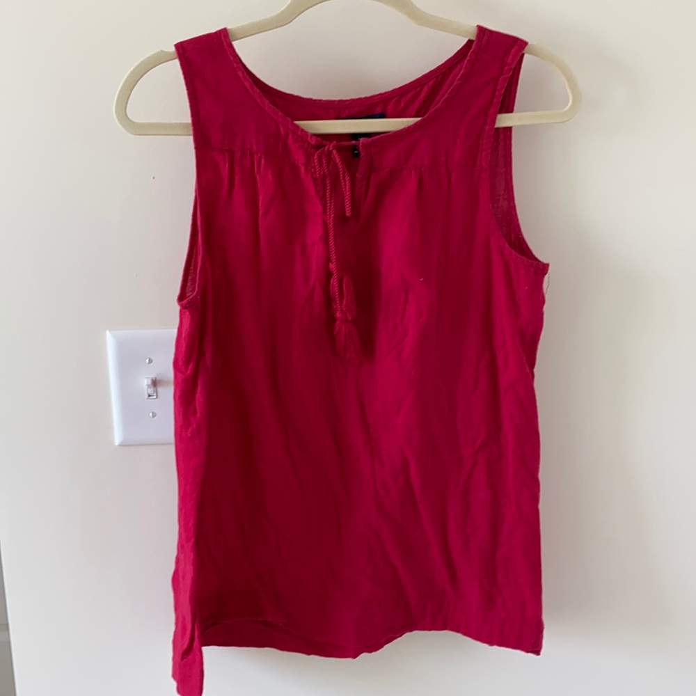Red Linen Tank